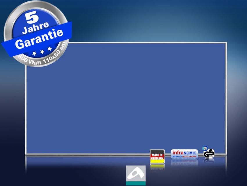 Infrarotheizung farbig 700 Watt 120x60 M10-SL - Vorschlag RAL Verkehrsblau